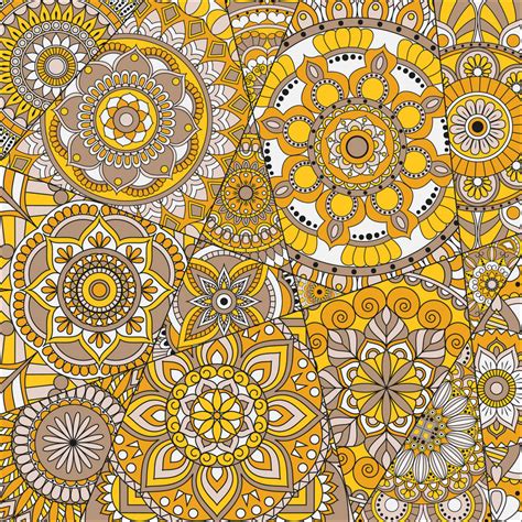 Yellow Shaded Mandala Art Self Adhesive Sticker For Table – Myindianthings
