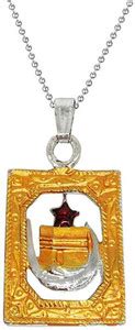 Sullery Arabic Islamic Muslim Allah's Makka Madina Silver Gold Pendant ...