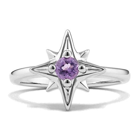 North Star Amethyst Ring in Sterling Silver in Sterling Silver | Shane Co.