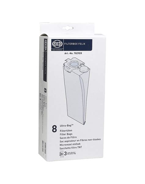 Sebo Vacuum Bags for Felix Upright - 8pk - Vacuums R-Us and Sewing Too