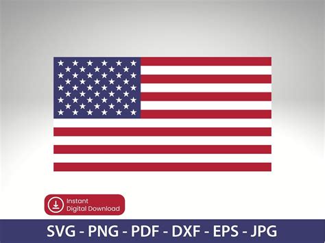 American Flag SVG PNG PDF Instant Download, Usa Flag Svg, Svg Files for ...