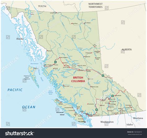 British Columbia Detailed Map