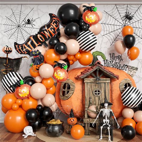 Amazon.com: Halloween Balloon Arch Kit, 105pc Black Orange Balloon ...