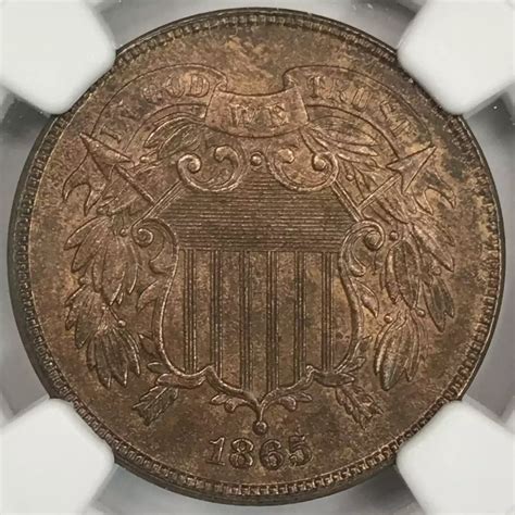 1865 Two-Cent Piece NGC MS-63 BN - Old Pueblo Coin