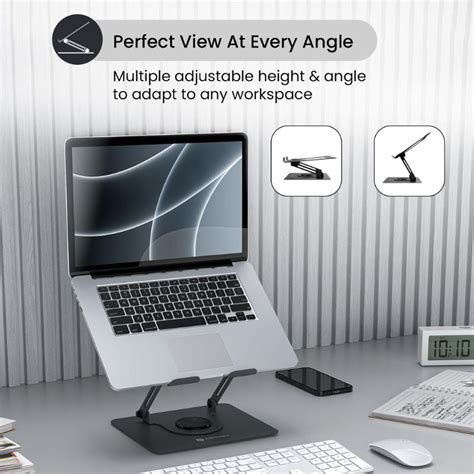 Portronics My Buddy K11 Laptop Stand | Multi-Angle Adjustable | 360° R ...