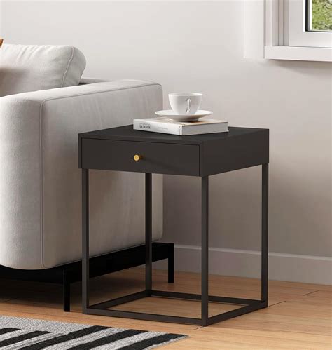 Black Metal Bedside Table: Dark Elegance Meets Functional Design
