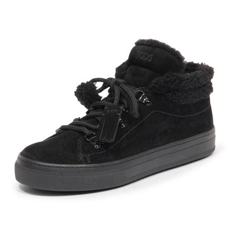I0244 sneaker donna TOD'S woman inside fur shoes