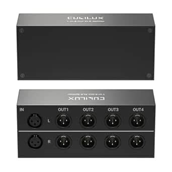 Cubilux 4-Way Balanced XLR Splitter Box, Passive Stereo 2-In-8-Out ...