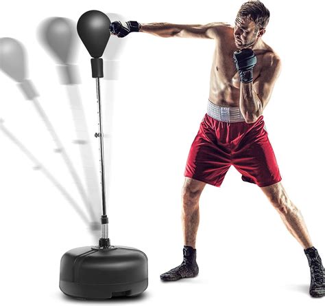 Amazon.com : Hicient Reflex Bag Free Standing Punching Bag Adjustable ...