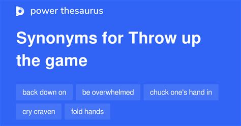 Throw Up Something Synonym at Katie Jenkins blog