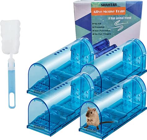 Amazon.com : Humane Mouse Traps for Outdoor & Indoor, Reusable No Kill ...