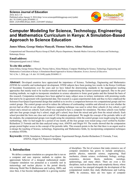 Computer Simulation Model Science 的图像结果