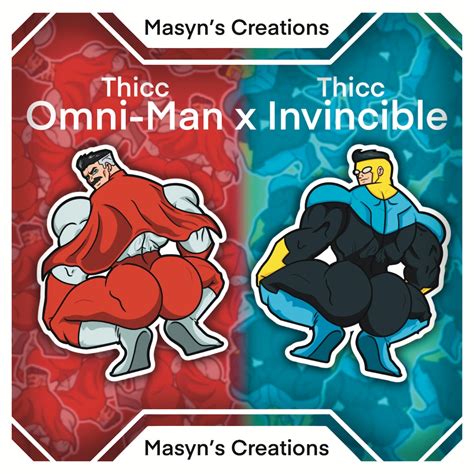 Thicc Omni-man X Thicc Invincible Sticker Pack Funny Thick Omni-man ...