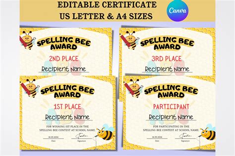 Free printable certificates spelling bee, Download Free printable ...