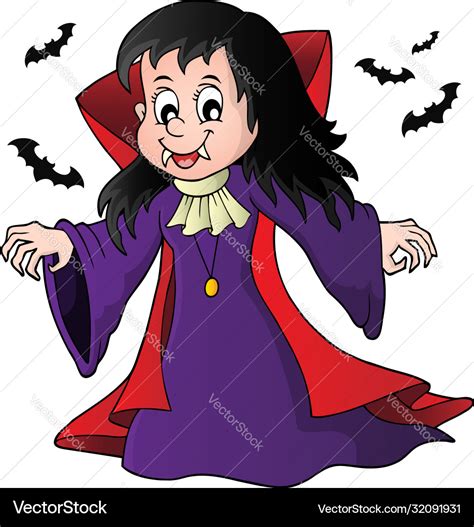 Vampire girl theme image 1 Royalty Free Vector Image