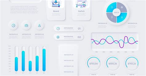 Neumorphic Infographic Elements — Teletype