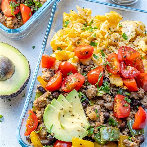 Breakfast Scramble Clean Eating Meal Prep Bowls! | Clean Food Crush