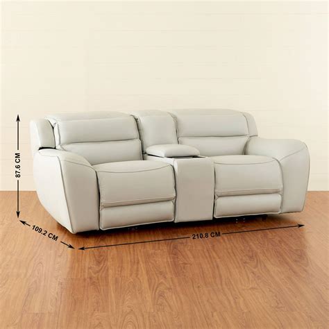 Buy Mason Half Leather 3+2 Seater Electric Recliner Set - Grey from ...