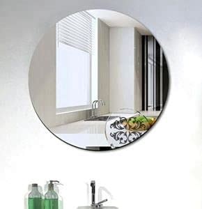 SEVEN HORSES Easy Stick Round Wall Mirror for Bathroom,Washbasin ...
