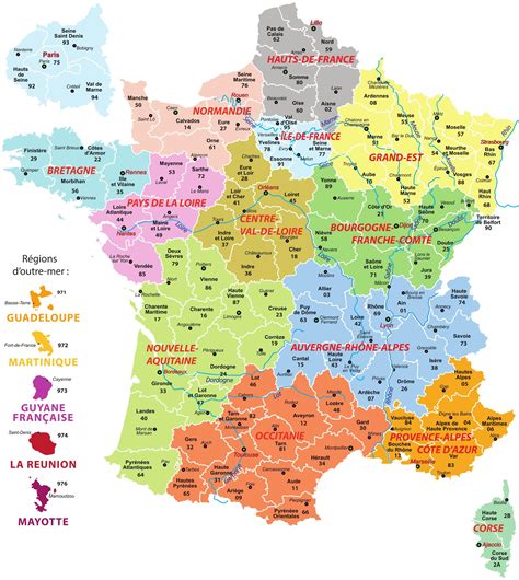 Printable Map Of France With Cities