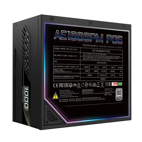 GIGABYTE AORUS ELITE P1000W 80+ PLATINUM MODULAR PCIE 5.0 (GP-AE1000PM