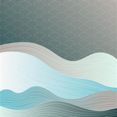 Chinese style scenery with traditional sky clouds pattern mount ...