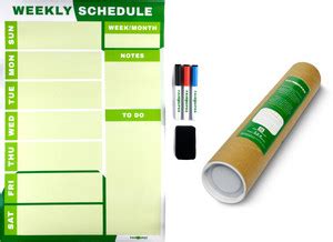 FAIRHOPES Magnetic Dry Erase Weekly Planner Board with Eraser and 3 ...