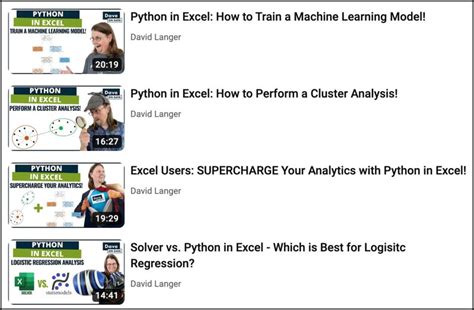 Image result for Python Excel David Langer
