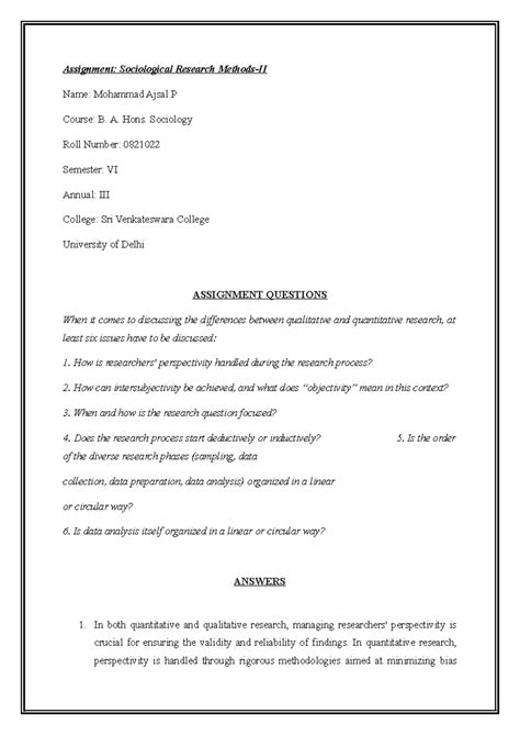 Ajsal@rm assignment - By addressing researchers' perspectivity, both ...