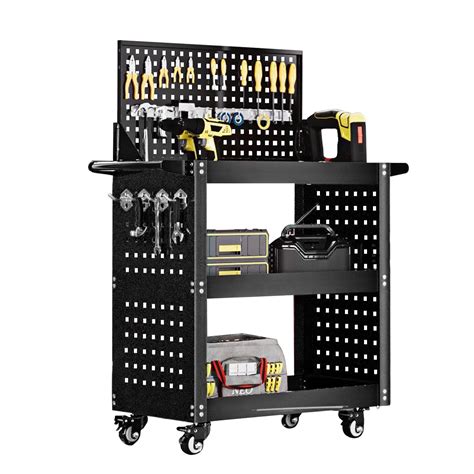 Buy Rolling Tool Cart, 3 Tier Heavy Duty Mechanic Tool Storage Rack ...