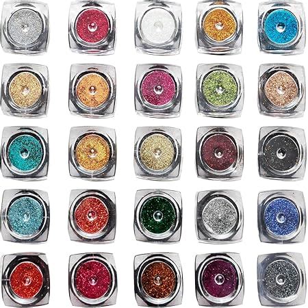 Vozwa Shining Eyeshadow Glitter/Shimmer Powder(24 Pcs) Multicolor ...