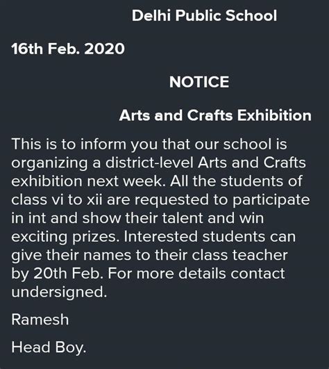 the School Graft activity the students of your have prepared many craft ...