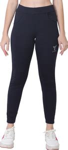 TYKUN Solid Women Dark Blue Track Pants - Buy TYKUN Solid Women Dark ...