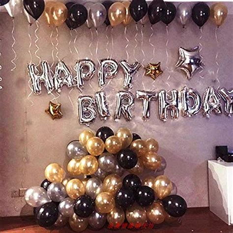Party Propz Helium Letters Foil Balloon Banner, Metallic Rubber ...