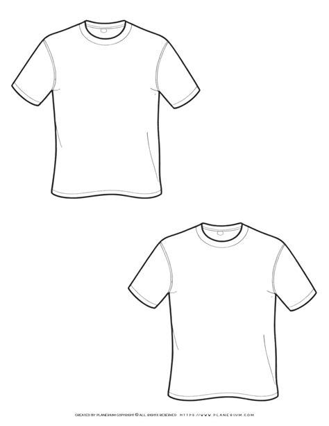 Creative T-Shirt Outline Templates for Classroom Activities