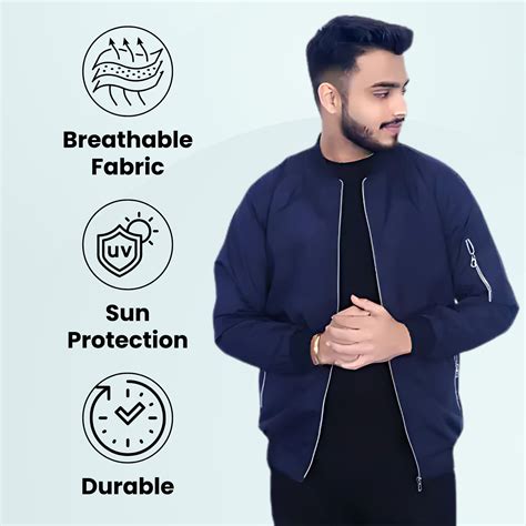 Caraba Men's Nylon Full Sleeve Standard Length Jacket | Jackets For Me