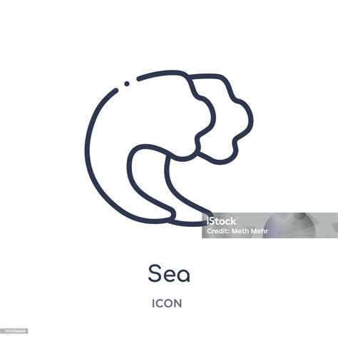 Ilustración de Icono De Mar Lineal De La Colección De Contorno De ...