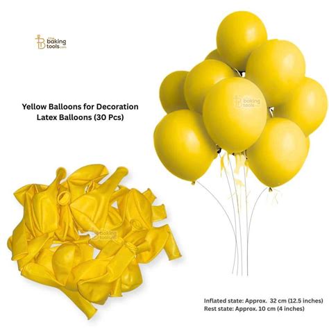 30-Piece Yellow Birthday Balloon Decoration (Latex Rubber)