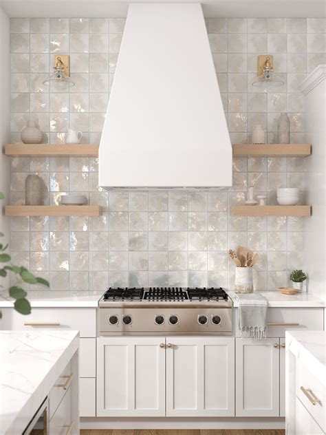 Santorini Hot Glass Tile | Kitchen backsplash designs, Modern kitchen ...