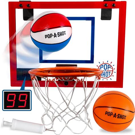 Pop-A-Shot Super Slam Over The Door Mini Basketball Hoop for Kids and ...