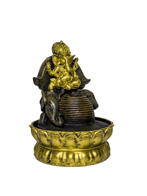 Buy | Gold-Toned & Black Housewarming Ganesha Water Fountain | Tied Ribbons
