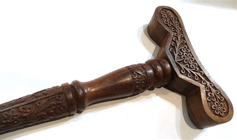 Master Arts Wooden Danda Handheld Massager,Manual T Shaped Yoga Danda ...