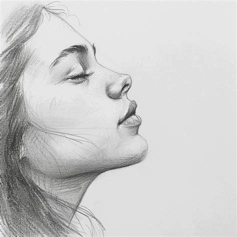 Pin by Alexa on Drawings | Female face drawing, Side face drawing ...