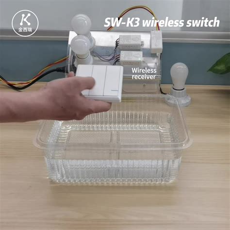 Wireless 3-way Light Switch Mini Receiver 3-gang 200m Remote Control ...