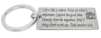 Aura Life Is Like A Camera Inspirational Motivational Gift Keyring For ...