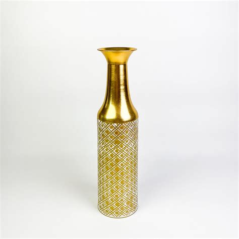 Amazon.com: Tall Floor Vase, 21.65 inches High Decorative Gold Metal ...