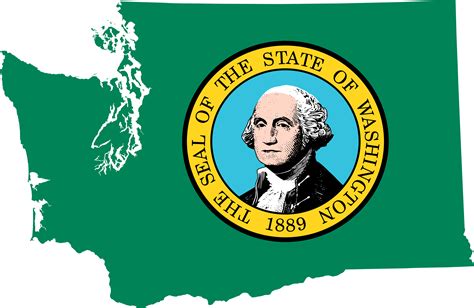 Washington State Flag, Liberty, Blue, State Symbol, Northwest PNG
