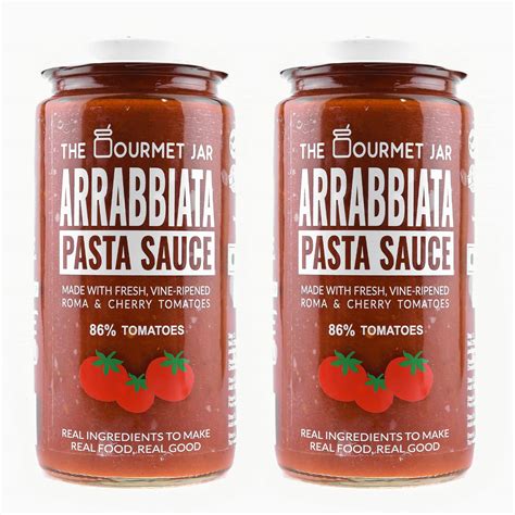 The Gourmet Jar Arrabbiata Pasta Sauce 390g| 100% Natural, No ...