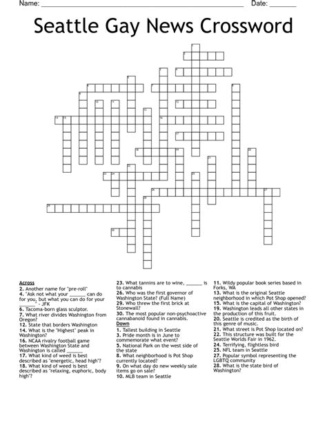 Free Nyt Crossword Seattle - New York Crossword Puzzle