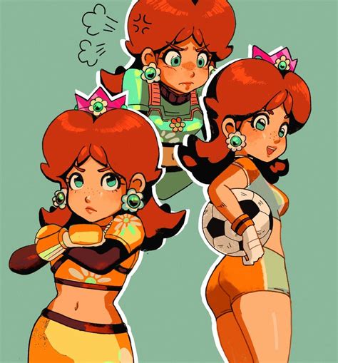princess daisy (mario and 2 more) drawn by softp3ach | Danbooru